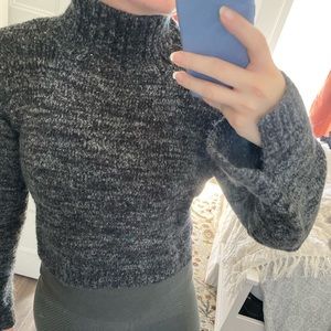 Zara cropped mock neck sweater